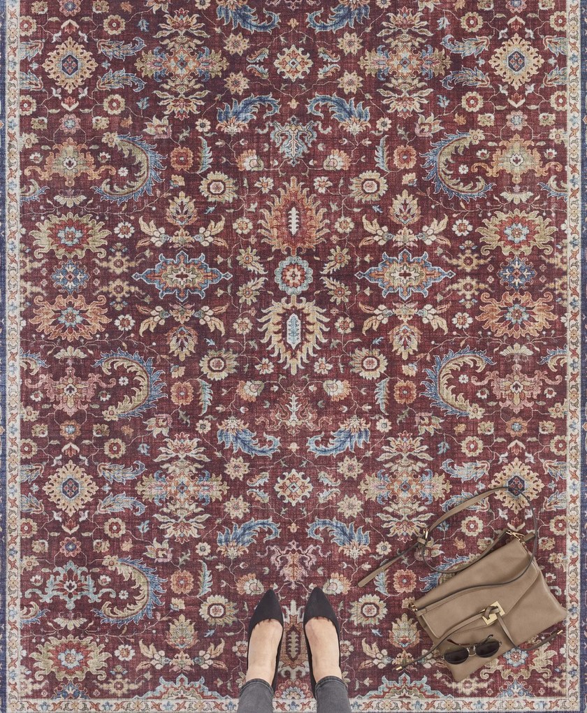 Nouristan - Hanse Home koberce Kusový koberec Asmar 104004 Bordeaux / Red - 200x290 cm