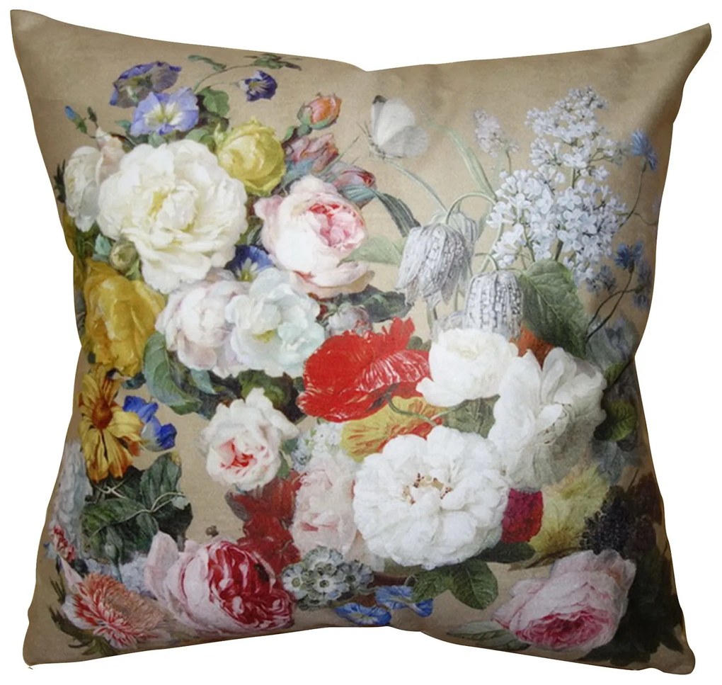 Povlak na vankúš s kvetmi Manon - 45 * 45 cm