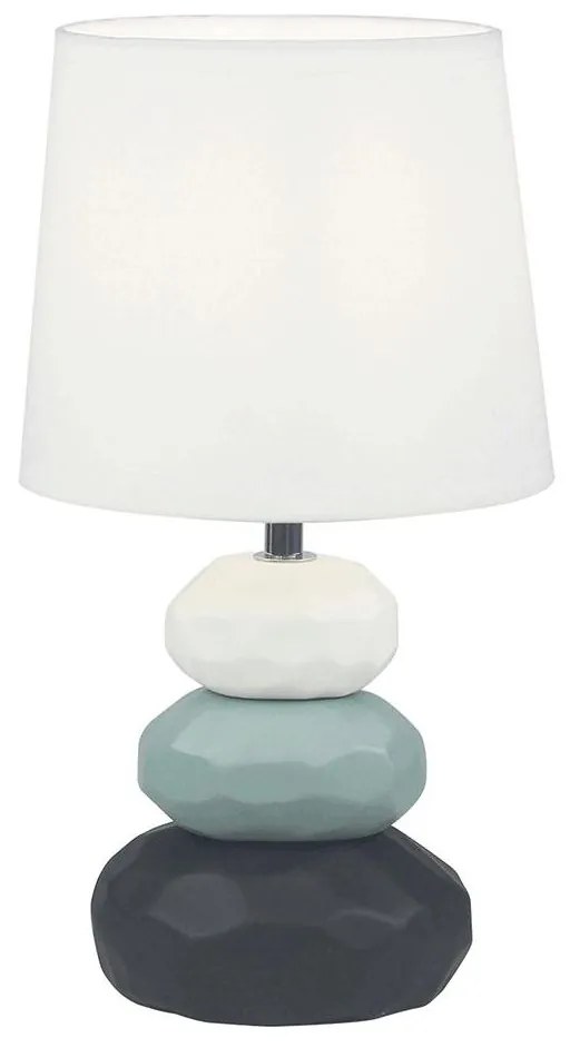 Stolná lampa, biela/modrá/čierna, LENUS