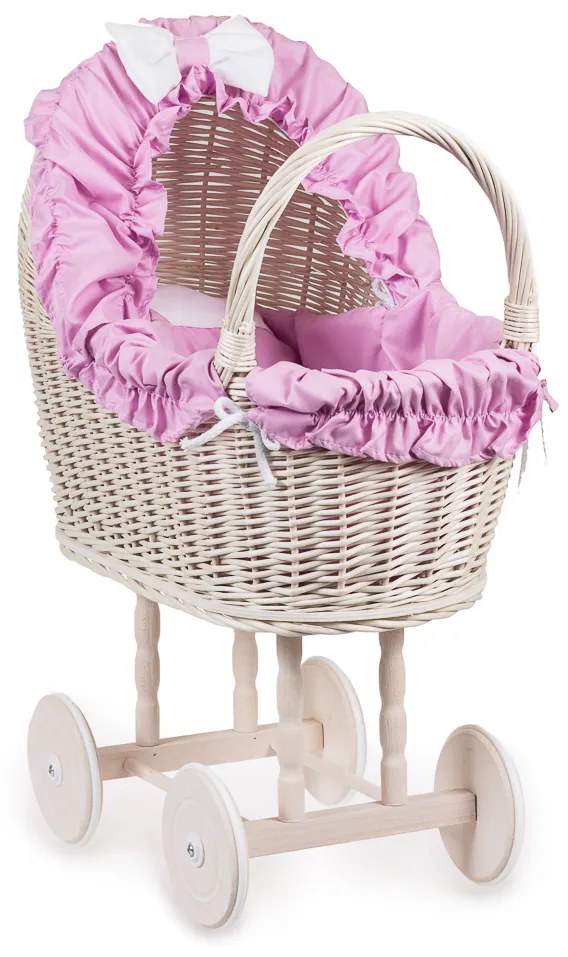 Kočík prútený pre bábiku Pop II.š. 48 x hl. 27 x v. 38/60(cm)