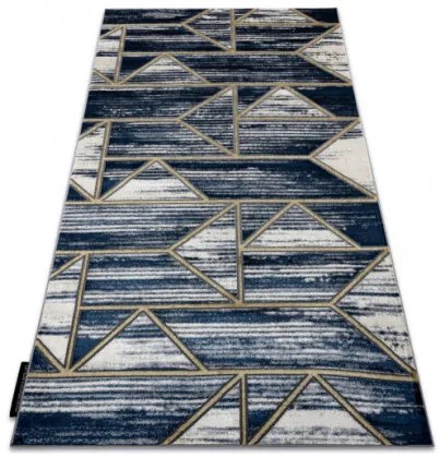 Koberec DE LUXE 462 Geometrický - granát / zlatý