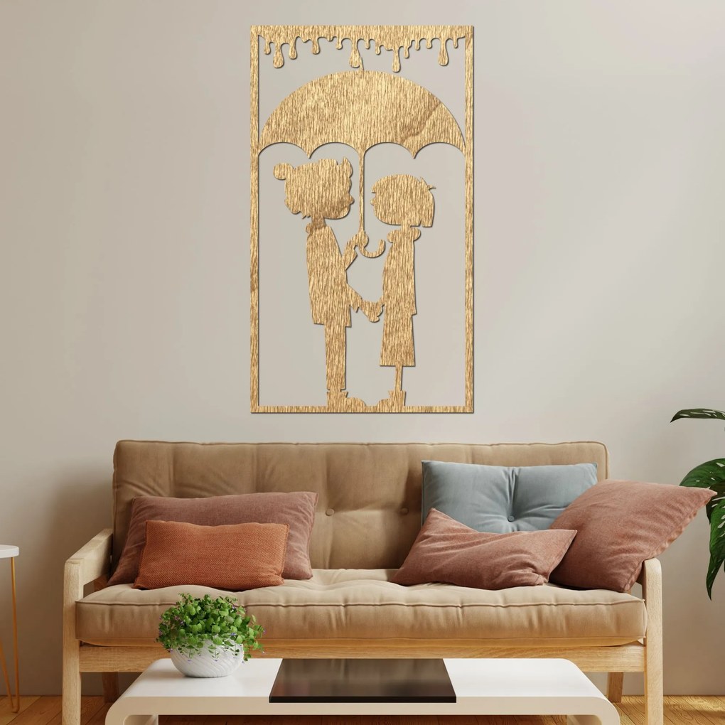 Romantický obraz na stenu - KIESMET: Preglejka Topoľ - Honey 3071 60 x 34 cm 4104-101802 PR0429