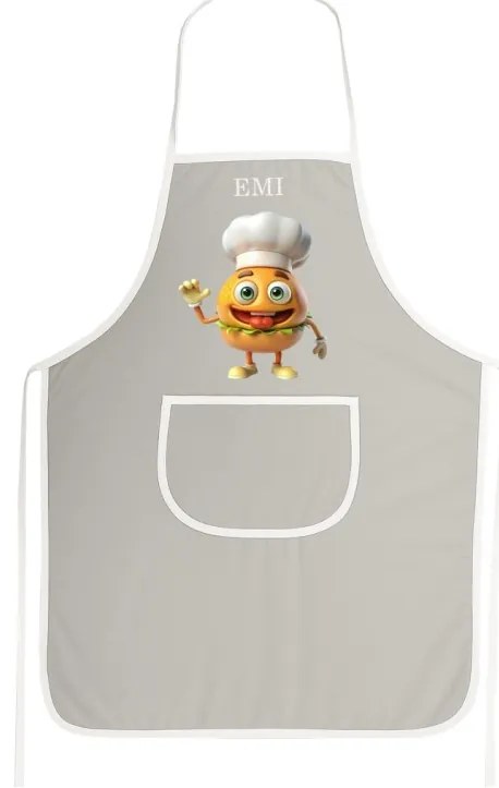 Kuchynská zástera Burger EMI, biela