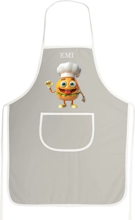 Kuchynská zástera Burger EMI, sivá