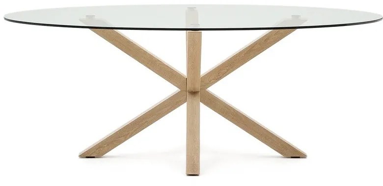 Jedálenský stôl so sklenenou doskou 100x200 cm Argo – Kave Home