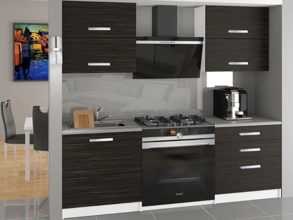 Kuchynská linka Belini 120 cm eben kráľovský s pracovnou doskou Eleganta  TOR ELEGANTA/2/WT/HK/0/T