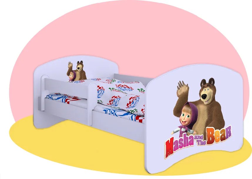 OR Máša a medveď - detská posteľ Hobby 180x90 Variant úložný box: S úložným boxom