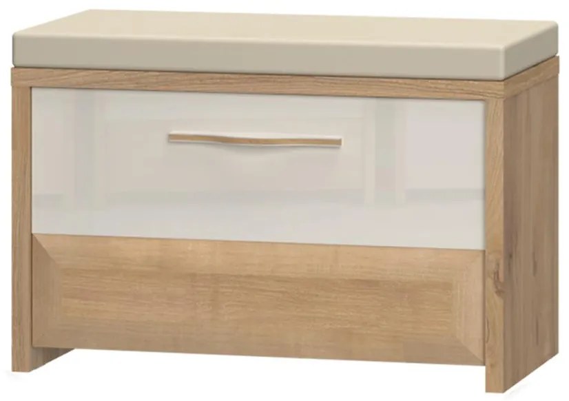 Skrinka na topánky Gala K1 lakovaná Pacific Walnut/Beige