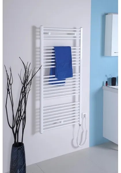 Aqualine - Kúpeľňový elektrický radiátor DIRECT-E 300W/230V 96 cm biela
