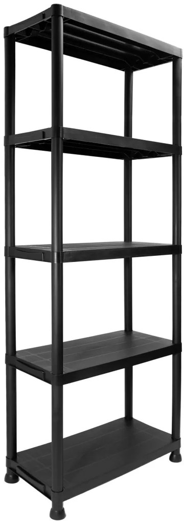 Dílenský plastový regál s 5 policemi IRVING černý