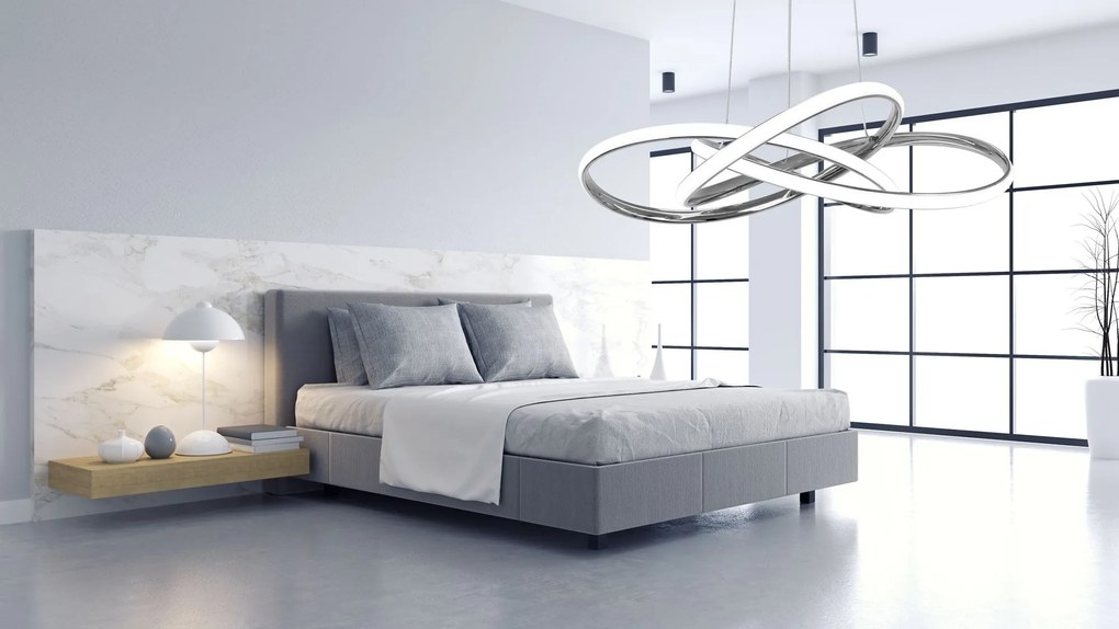 Toolight Toolight, LED moderné stropné svietidlo + diaľkové ovládanie APP816-CP, chrómová, OSW-03997