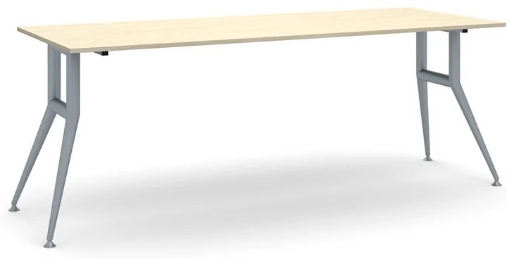 Rokovací kancelársky stôl WIDE, 220x80 cm, breza