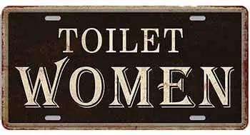 Ceduľa značka Toilet Woman