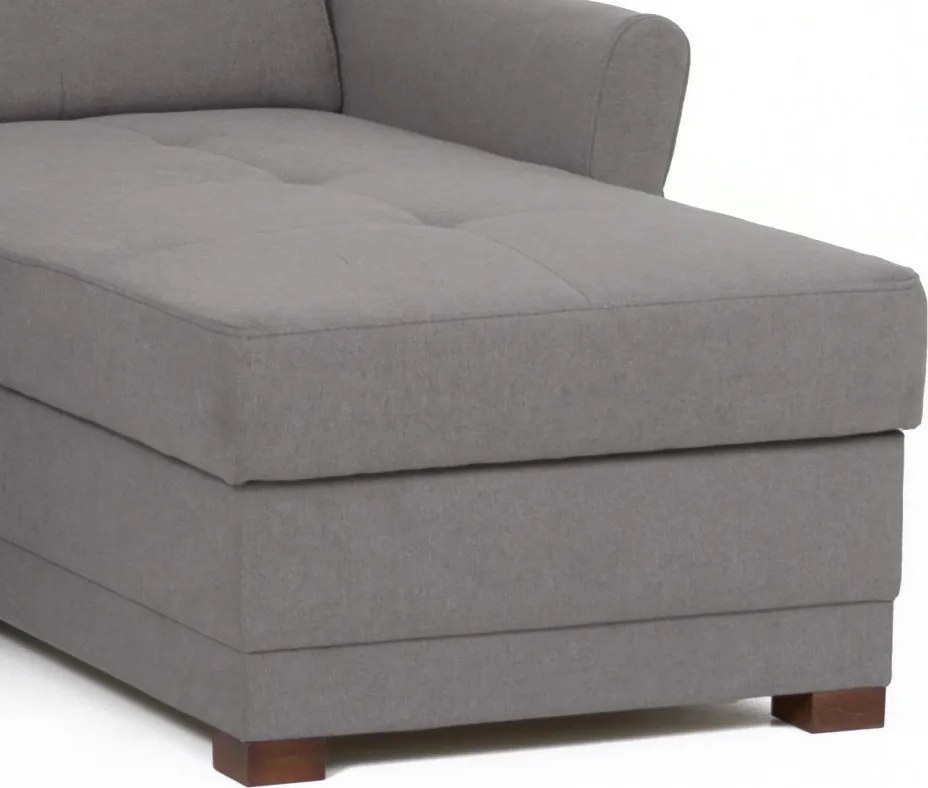 Rohová sedacia súprava Harris, ocelovo šedá látka, pravý roh