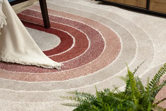 Koberec FUSION 0807 krémový / bordový