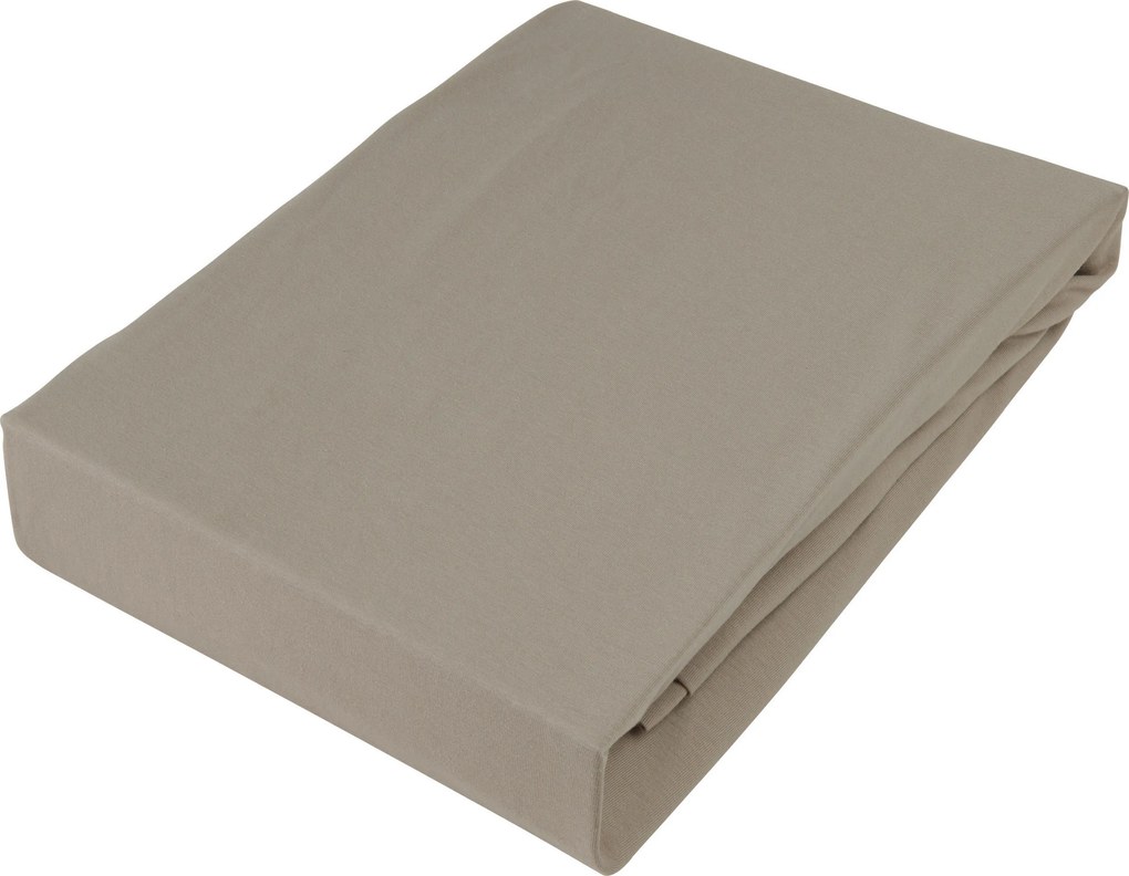 XXXLutz NAPÍNACIA PLACHTA NA BOXSPRIN, džersej, taupe, 90/220 cm Novel - Obliečky & plachty - 004550010202