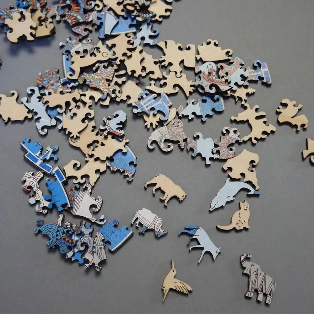 DAALO Dřevěné zvířecí puzzle - slon - AKCE!