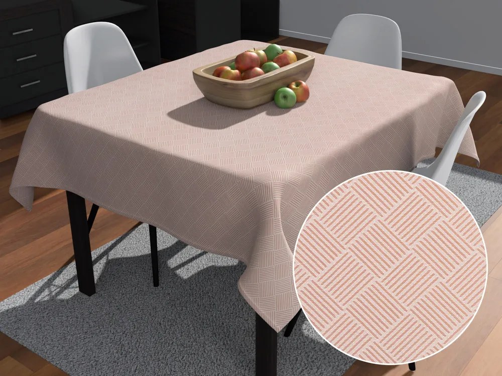 Biante Teflónový štvorcový obrus Milano TF-048 - svetlo ružový 80x80 cm