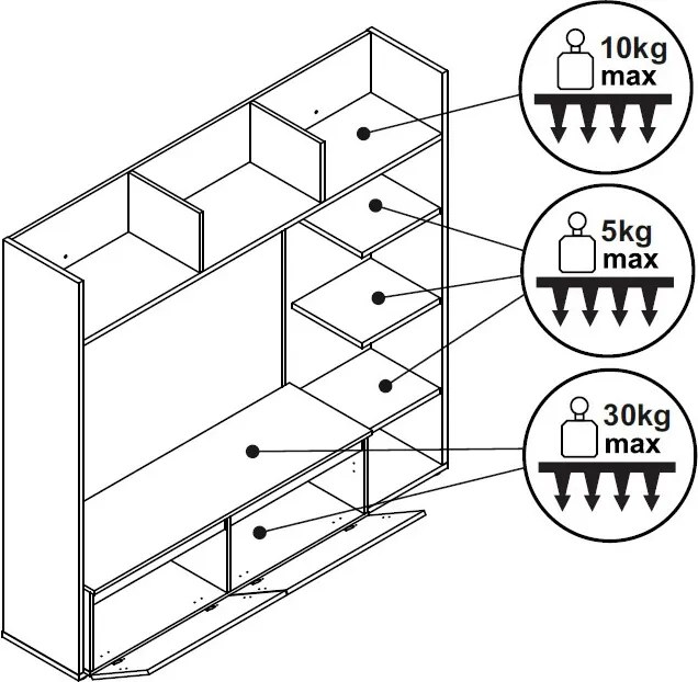 TV stena Douglas, dub artisan