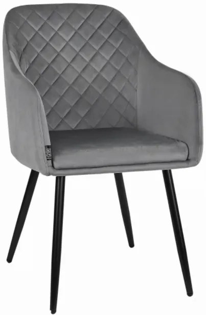 Zamatová stolička Moscow sivá