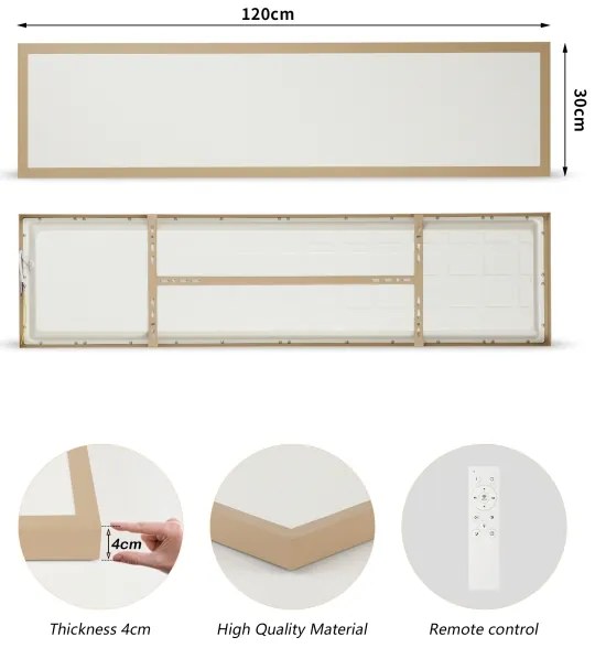 Brilagi-LED Stmievateľné kúpeľňové svietidlo FRAME SMART LED/50W/230V 120x30 IP44 + diaľkové ovládanie