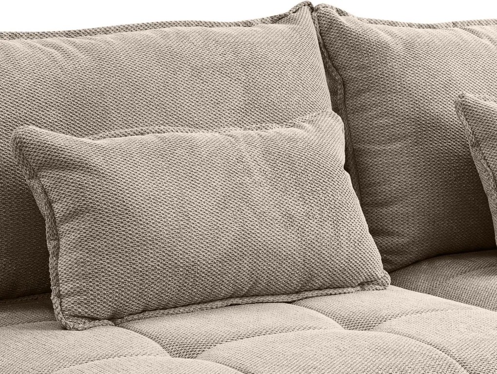 Priestranná pohovka Nube, béžová štruktúrovaná látka