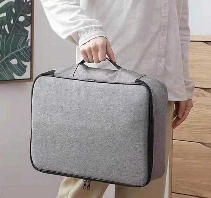 Uzamykateľný organizér na dokumenty - šedý