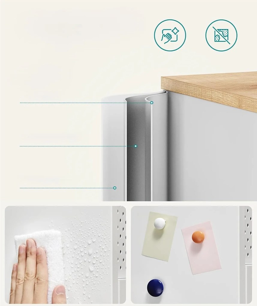 Úložná skříňka Vasagle TEDUO bílá/hnědá