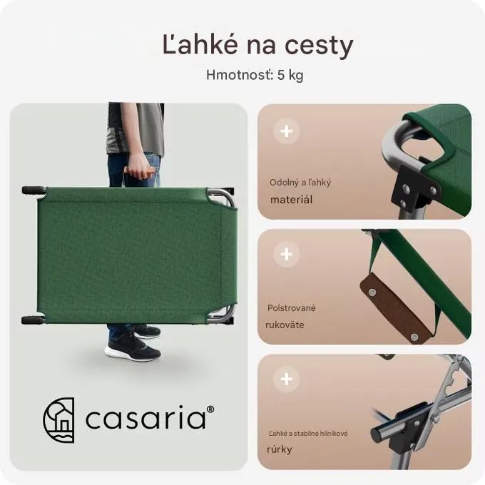 InternetovaZahrada Záhradné lehátko Ibiza - zelené