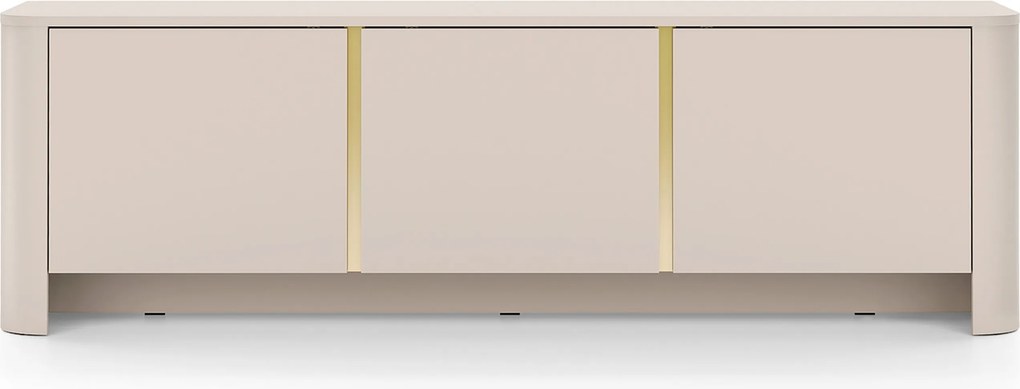 TV stolík Sorrenti 168 cm - kašmírová / zlatá