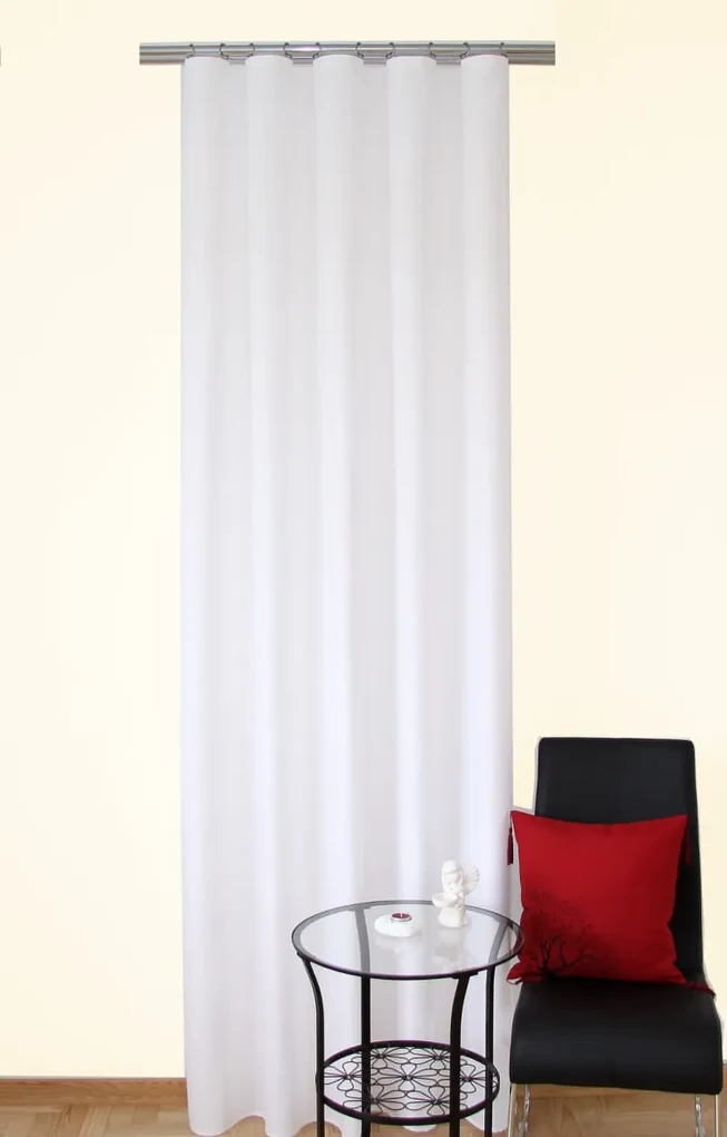 Dekorstudio Jednofarebný záves biely ZMA2 Dĺžka závesu: 270cm