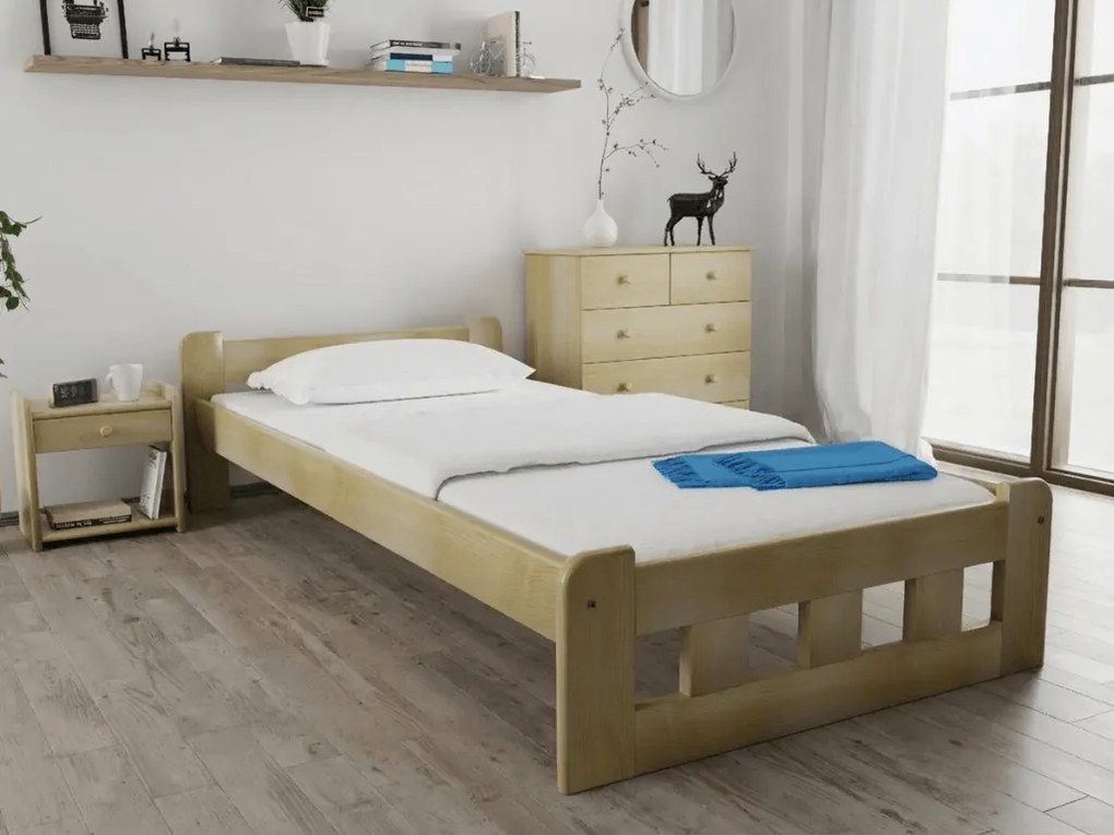 Posteľ Naomi zvýšená 80 x 200 cm, borovica Rošt: Bez roštu, Matrac: Matrac SOMMERA 18 cm