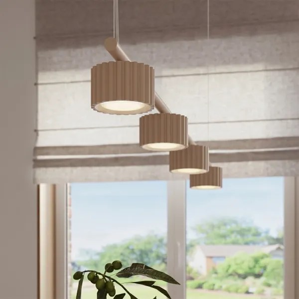 Sollux SL.2697 - Závesný luster AURA na lankách 4xGX53/10W/230V krémový