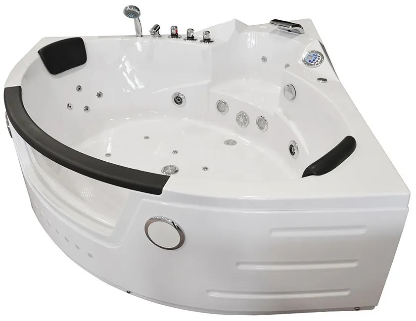 M-SPA - Kúpeľňová vaňa s hydromasážou biela 2-miestna 157 x 157 x 67 cm (MSPA10632-XL)