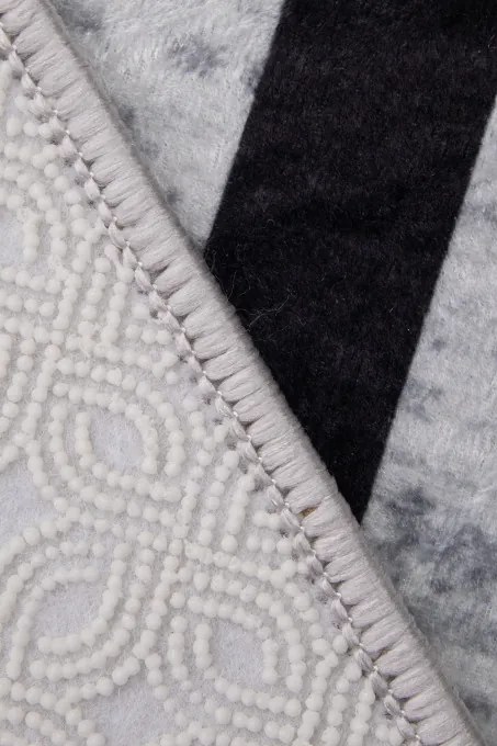 Protišmykový koberec MILANO 80007-02 čierny / sivý