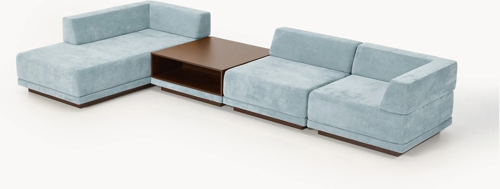 Modulárna rohová pohovka's konferenčným stolíkom Colin (4-miestna)