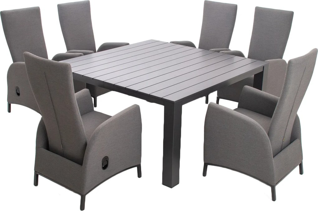 Doppler PRATO PARIS sivé - luxusná záhradná súprava 6+1