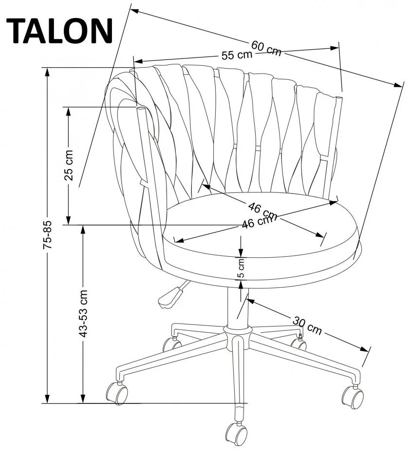 Kancelárska otočná stolička TALON — látka, béžová