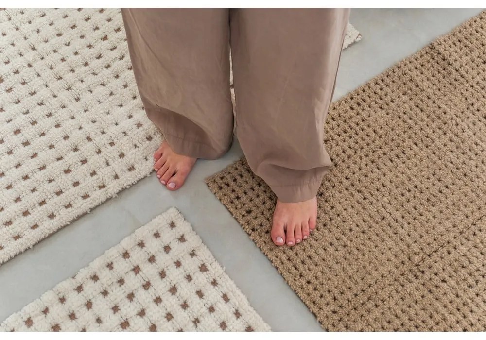 Béžový prateľný/ručne tkaný vlnený koberec 80x140 cm Unexpected Wool – Lorena Canals