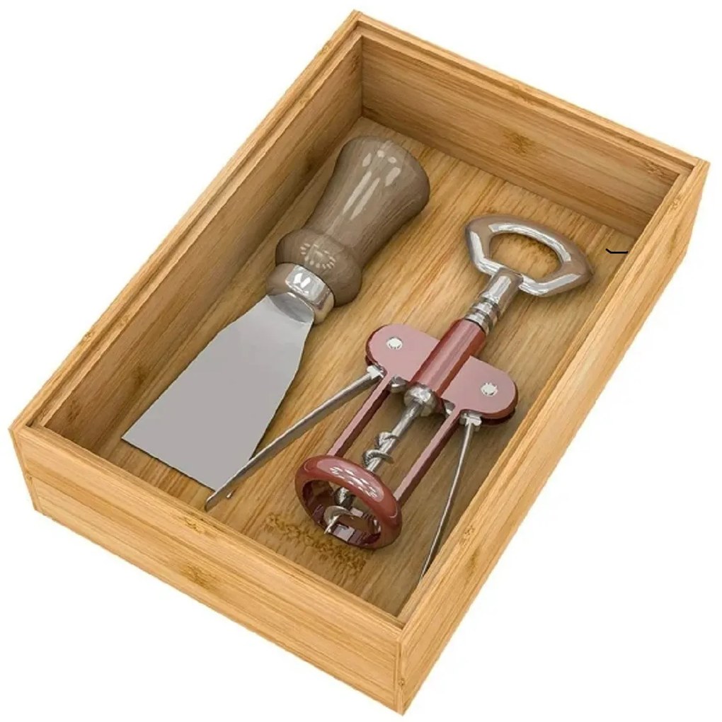Organizér do šuplíku kuchyně i koupelny, příborník BAMBOOZ (23x15x7)