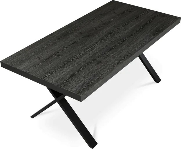 Jedálenský stôl HT-R5316 sivý dub / čierny