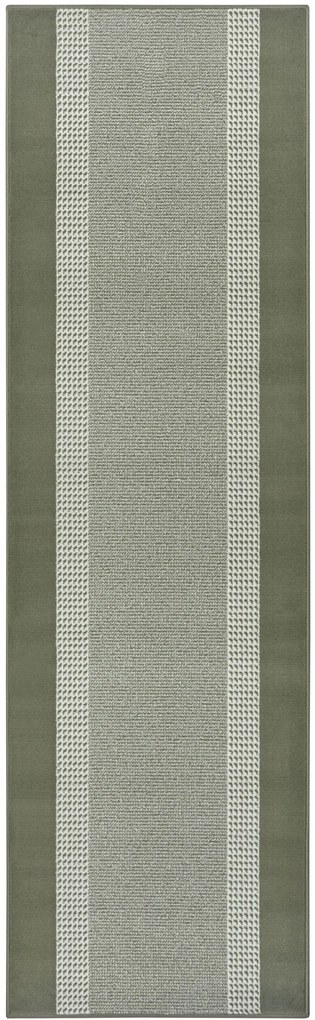 Hanse Home, Koberec behúň Basic 105487 Green, 80x250, zelená, chodba / predsieň