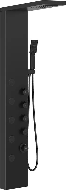 Mexen Lando sprchový panel, čierny - 7611-04-70
