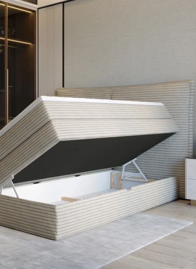 Boxspring posteľ HERMES Šírka postele: 140x200cm, Cenová skupina látky: basic 1cs