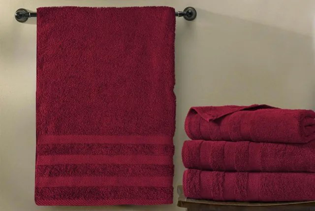 XPOSE ® Froté ručník CHINGY - bordó 50x90 cm