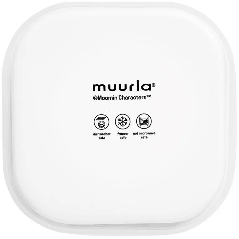 Dóza s vrchnákom Moomin Joyful Apples 1l, smalt / bielo-žltá