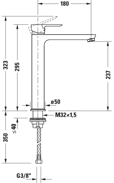 Duravit DC1043002010 - Umývadlová batéria D-CODE lesklý chróm