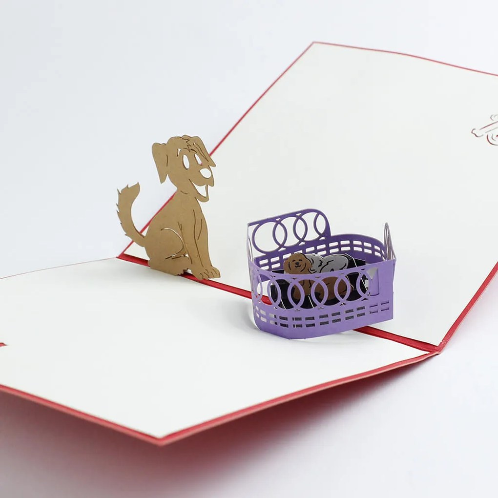 3D prianie Psík a šteniatka