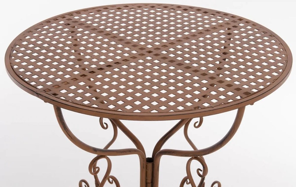 Kovový stôl GS13436802 - Hnedá antik