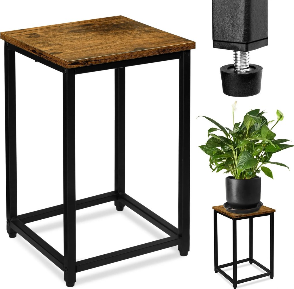 Kvetinový stojan ARBEN 40 cm dub / čierny